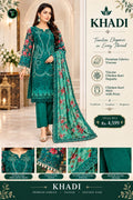 Khadi 3Pc Embroidered Chicken Kari Suit