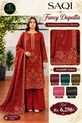 Saqi Fancy Embroidered Dupatta Suit